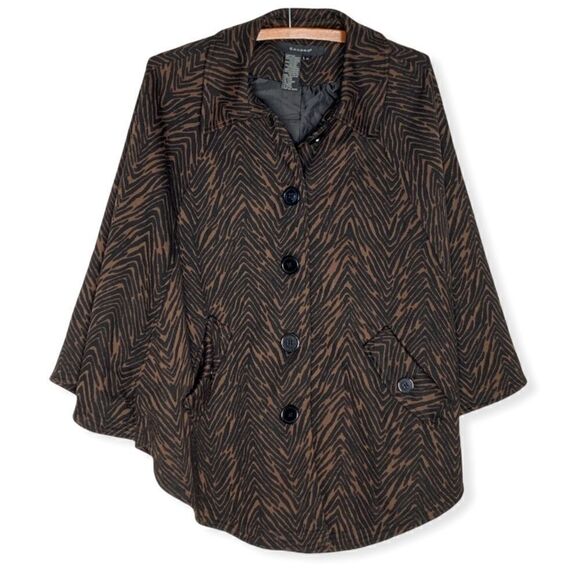 SANDRO Animal Print Cape - Picture 1 of 6